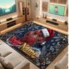 Winter Theme Soft Crystal Velvet Rug Custom Name & Text Print Non Slip Floor Rug for Bedroom Living Room