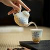 1Pc Oil Painting Style Smudging Hand-painted Teapot Kung Fu TeaSet Hand-held Pot Making Tea Ball Hole Filtering Household Teapot