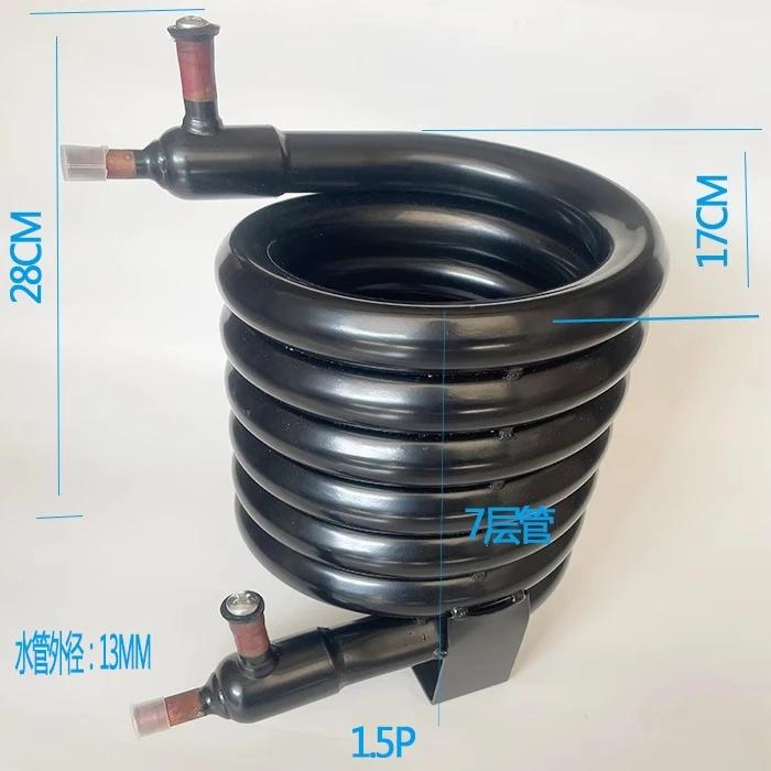 0.5 0.75 1 1.5 2 3 5 6 horsepower Ice maker water-cooled condenser air conditioning tube-in-tube heat exchanger