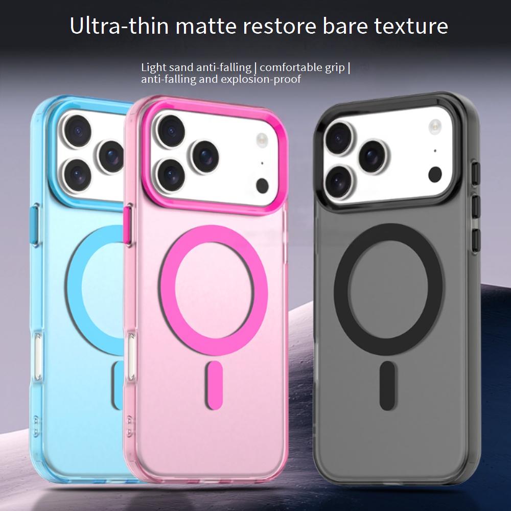 Magsafe Matte Phone Case For Apple iPhone 17 Pro Max Case Magnetic Wireless Charging For iPhone 17 Air Shockproof Back Cover
