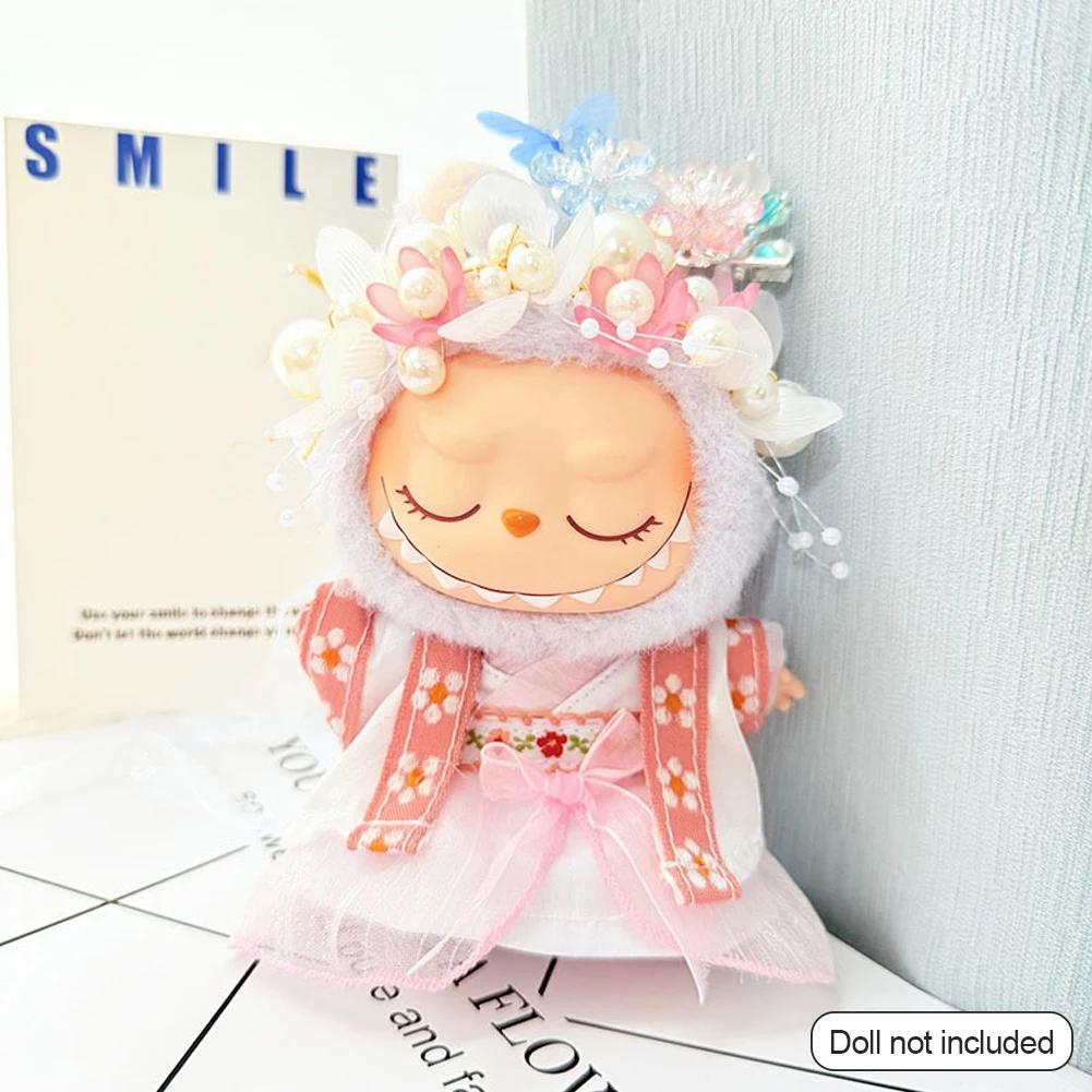 

Для Лабубу 3.0 Одежда Лабубу Античный Ханфу Комплект с Хрустальной Заколкой для Волос - Элегантный Традиционный Наряд с Роскошным Аксессуаром для Волос no doll