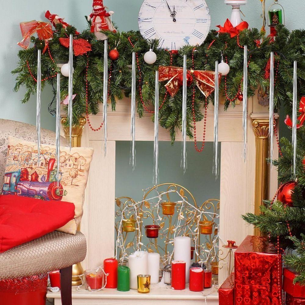 Festivals Decor Tinsel Icicle Strands Reusable Tinsel Foil Fringe  Christmas Decoration Supplies