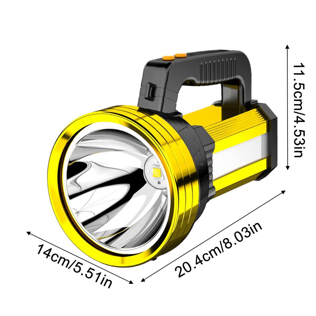 Handheld Flashlights Portable Searchlight Bright Flashlight For Construction Hiking Hunting Garage Fishing Travel Outdoors