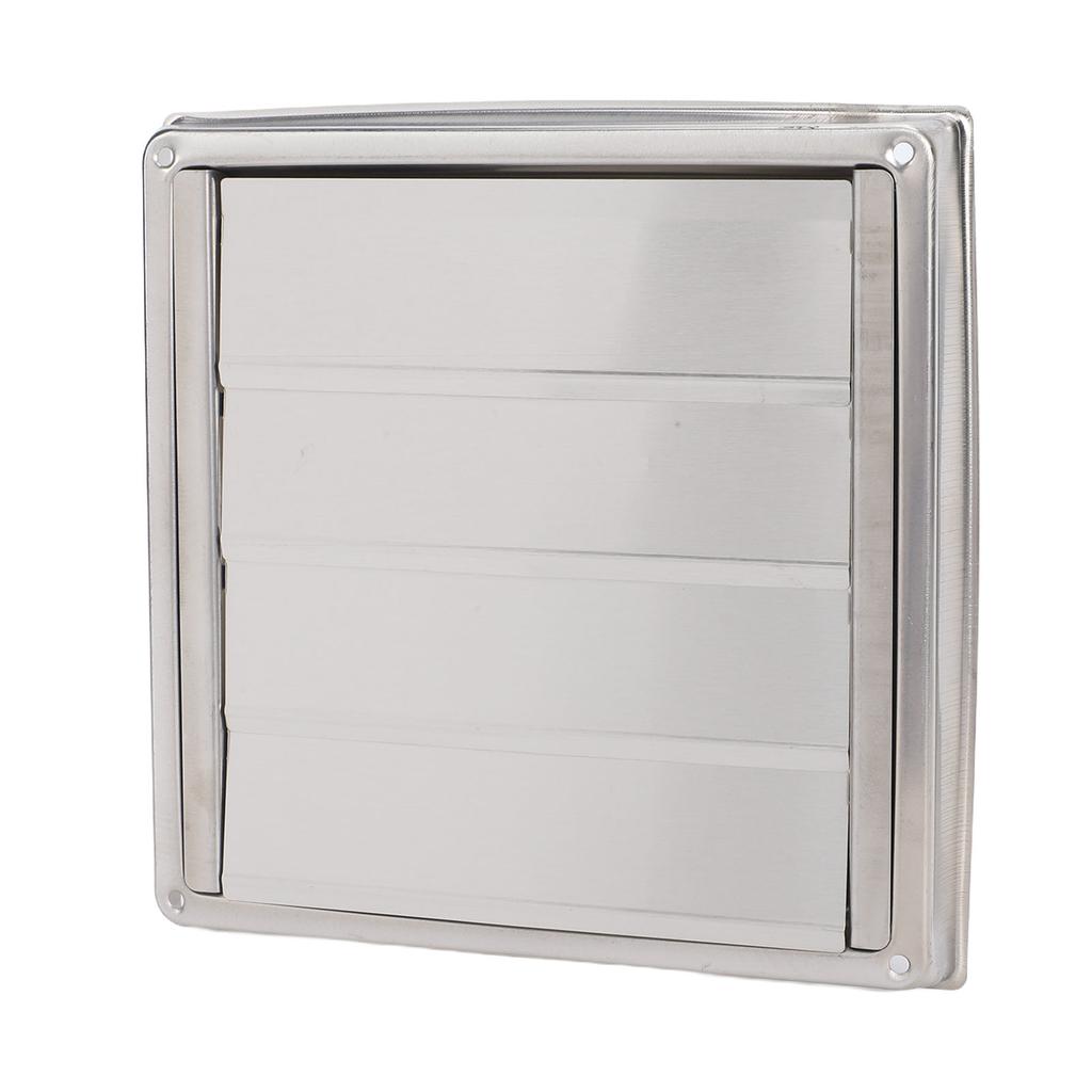 5 Inch Dryer Vent Cover 304 Stainless Steel Square Louvered Vent Cover with Screen for Bathroom Office Home