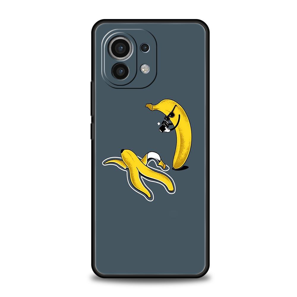 Funny Bite Apple Banana Phone Case Cover for Xiaomi Mi 17 Pro Max 15 14 13 12 11 Ultra 15T 14T 13T 12T Pro Lite Soft TPU Shell