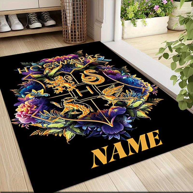 Custom Name "Harry Potter's Magical Journey" Carpet Rug Customizable Soft Washable Anti-Slip Home Living Room Sofa Mats Personalized Rug. 090984