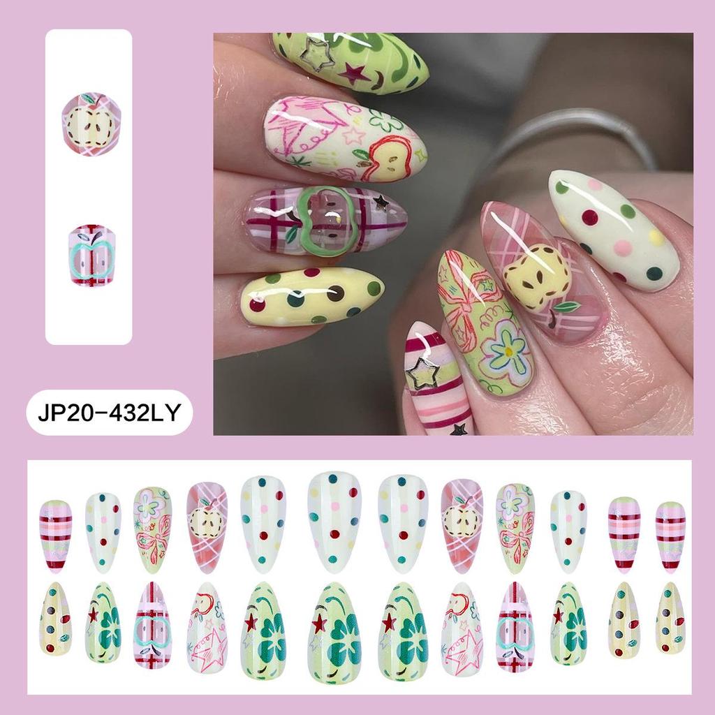 Pegatinas Desmontables para Uñas Estilo Europeo y Americano - Uñas Postizas Simples y Llevables