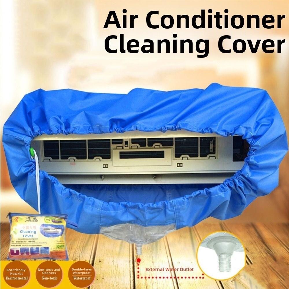 Leakproof Air Conditioner Cleaning Bag Reusable Waterproof Split Air Conditioner Washing Cover Dust-proof with Drain Pipe