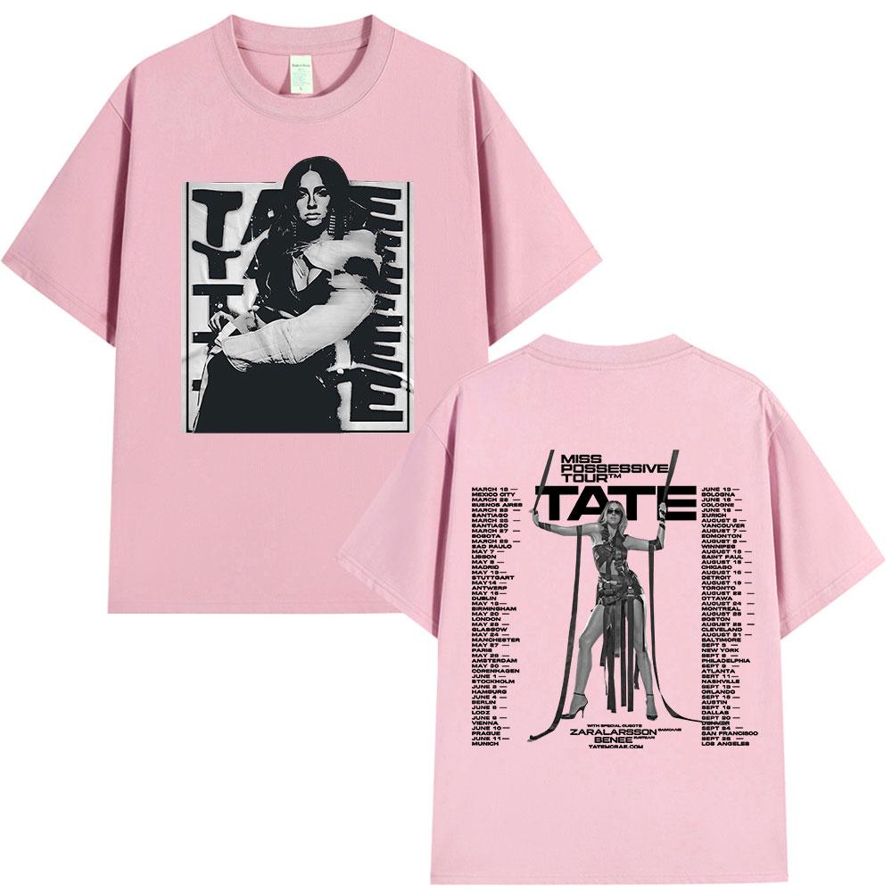 Tate McRae Miss Possessive Tour TShirts Fans Gift Men Women Summer Vintage Short Sleeve T Shirts Cotton Casual Loose Tshirt