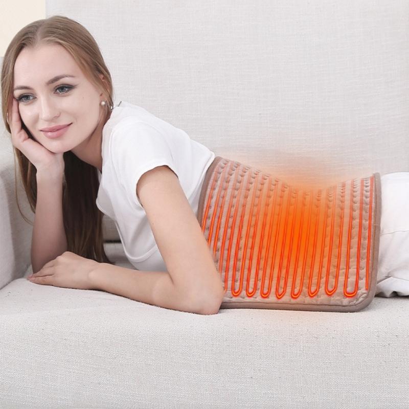 Soft Fleece Electric Warming Pad 30-65℃ Adjustable Heat Setting Auto Temperature Regulation