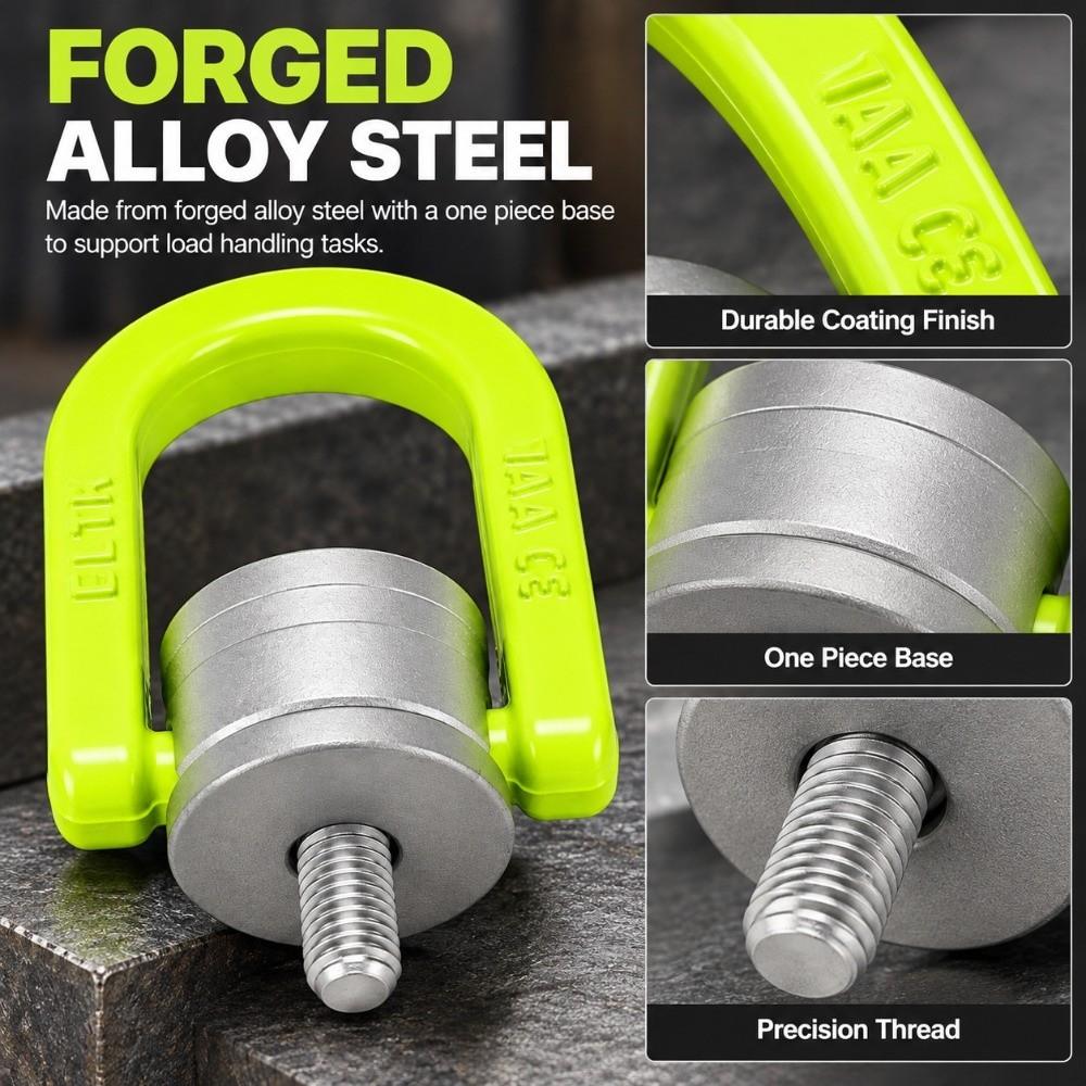 1pcs Alloy Steel Rotating Eye Bolt 4 Times Safety Factor Heavy Duty Lifting Bolt For Construction