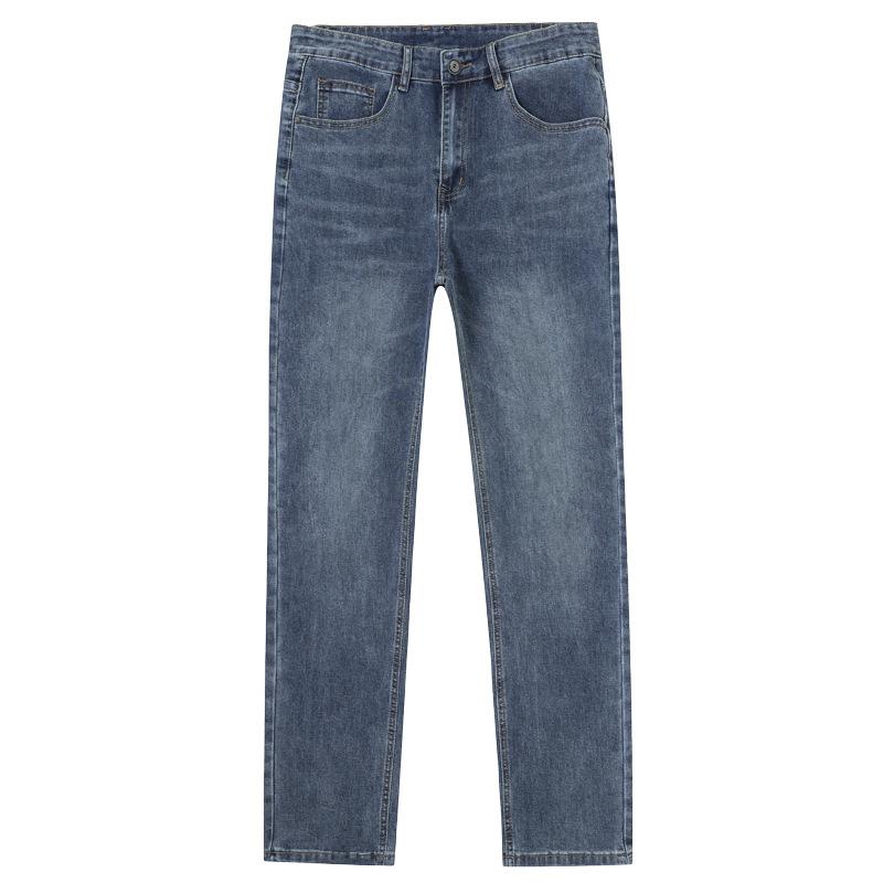 Rechte Oversized Heren Jeans Herfst Losse Pasvorm Wijde Pijp Broeken Heren Veelzijdige Middenleeftijd Business Casual Broeken