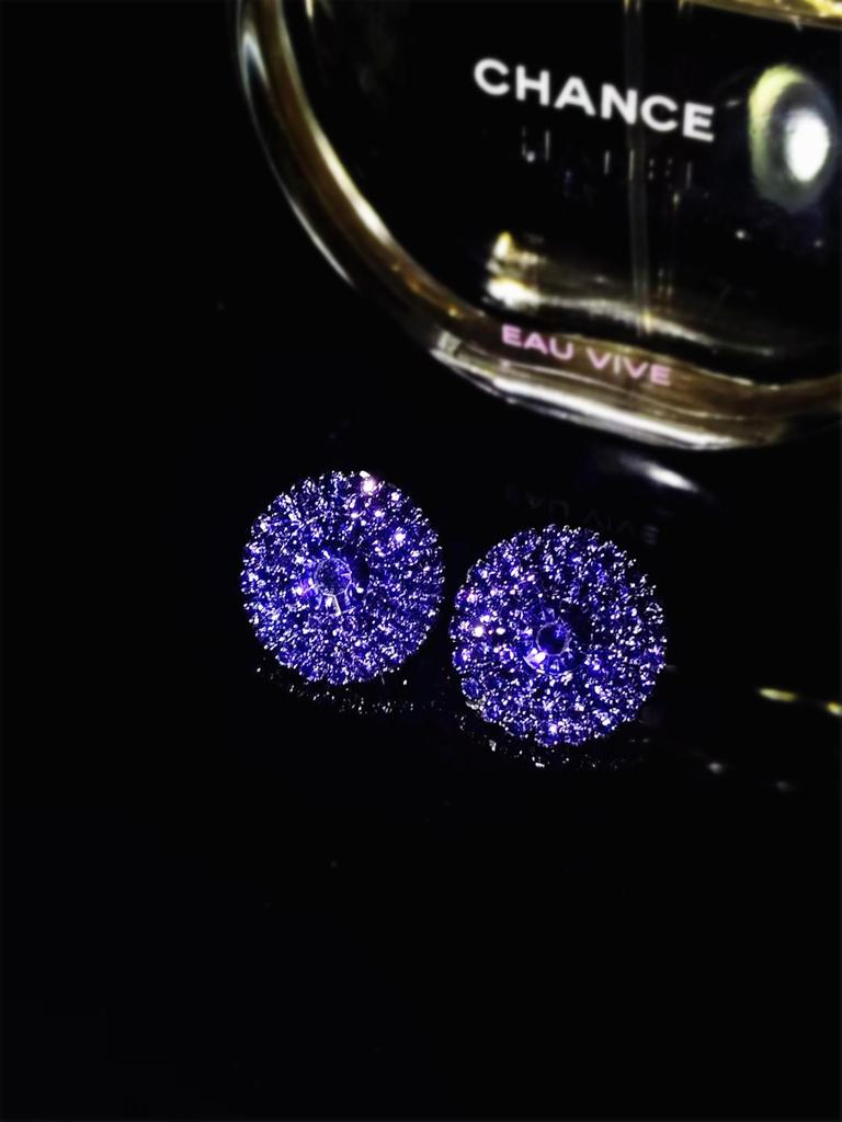 DINGKA Geometryczne Kolczyki Koła z Cyrkoniami dla Kobiet