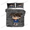 Anime Series Popular Detective Conan Shinichi Bedding Set Full/Queen Size Duvet Cover Pillowcase Kids Bedroom Decor Soft Set