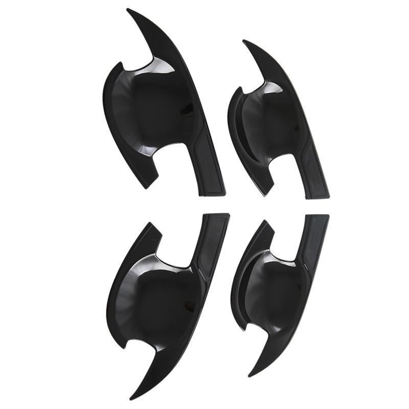 4Pcs Car Outside Door Pull Handle Bowl Frame Cover Trims ABS Carbon Fiber For Nissan Qashqai J12   Car Accessories