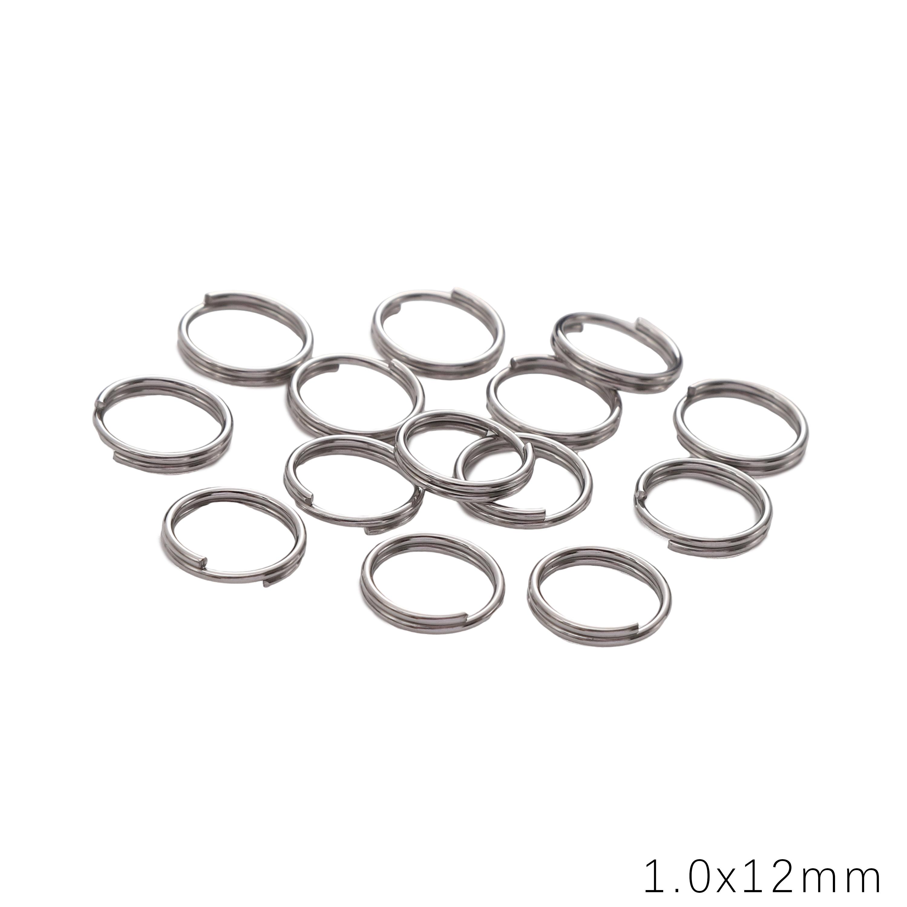 

10-1000 шт. Кільця для стрибків з нержавіючої сталі Роз’ємні кільця для аксесуарів для виготовлення ювелірних виробів своїми руками 1.0x12mm 50pcs срібний