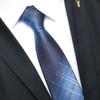 Men'S Formal Wedding Groom Dark Blue Pattern Hand Zipper 8 Cm New 027 Tie