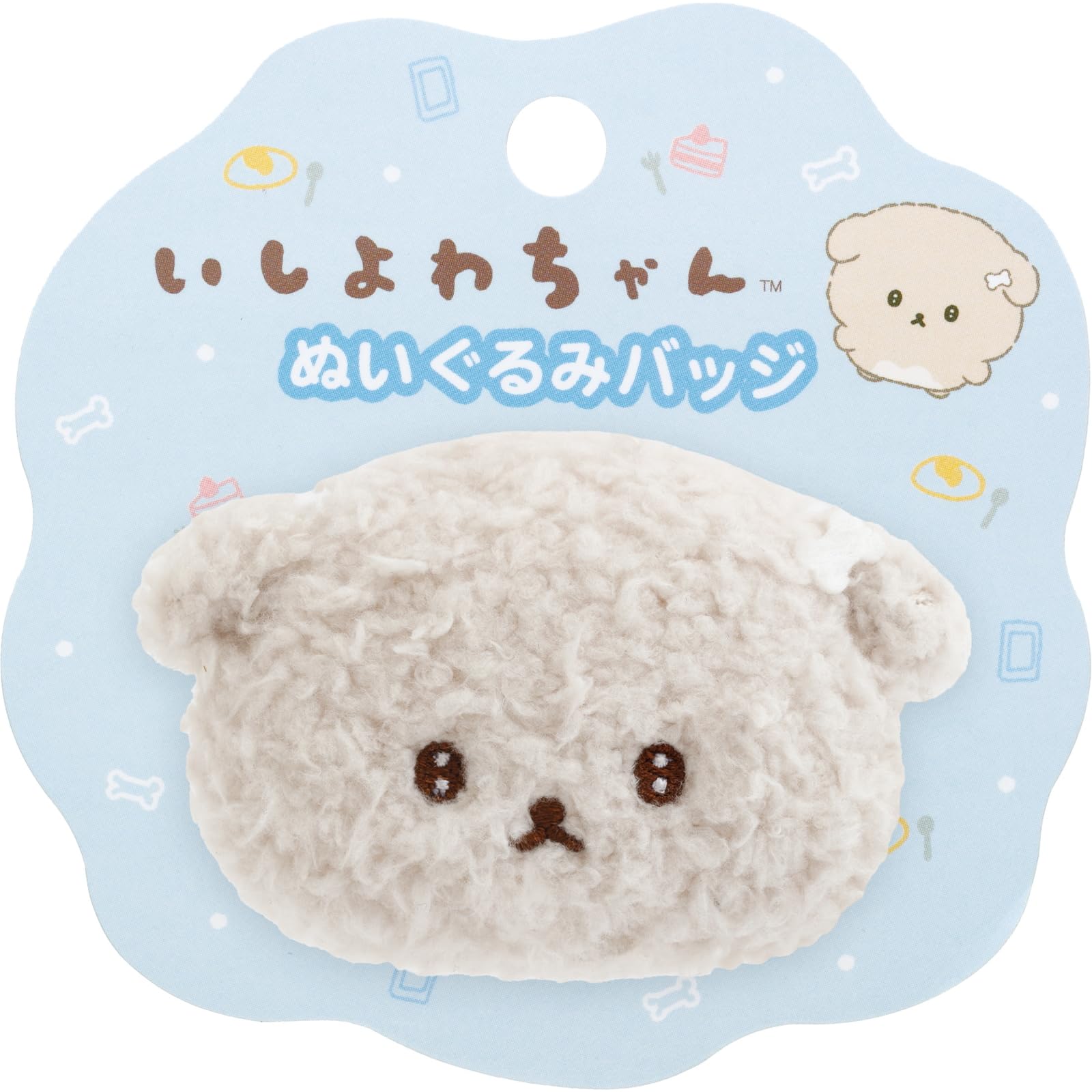

San-X Ishiyowa-chan Junior Appears Plush Badge AB36401 H50 x 75 x 30mm