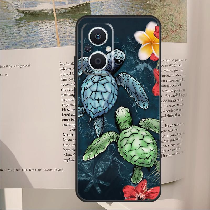 Sea Turtle Turquoise Oceanlife Cover For OPPO Reno 14F 11F 12F 13F 10 11 12 13 14 Pro 7 8 Lite OPPO Find X6 X8 X9 Pro Case