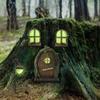 Miniature Window Door Decoration Set Resin Glow Fairy Window Door Sculpture for Outdoor Courtyard