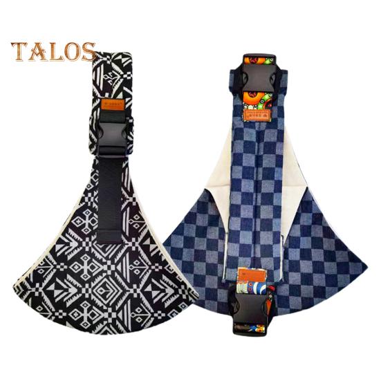 Baby Sling Carrier Great Load Bearing Adjustable Length Wide Strap Less Pressure On Shoulder Breathable Fabric Plaid Print Outdoor Walking 0-36