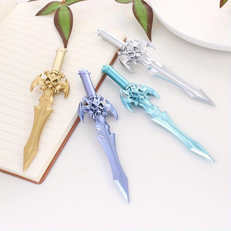 Sezon powrotu do szkoły 10 szt. 0,5 mm kreatywny długopis neutralny w kształcie miecza kreskówkowy kształt broni wielkiego miecza długopis dla studentów artykuły biurowe