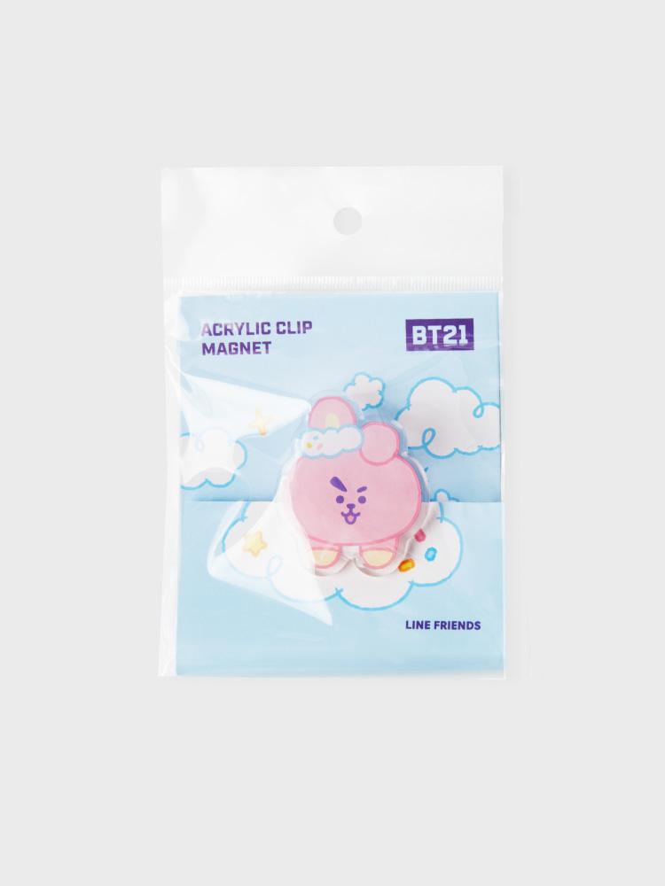 LINE FRIENDS BT21 COOKY ON THE CLOUD Edition Acrylic Clip Magnet