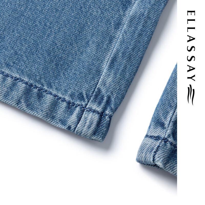 ELLASSAY Women's 2025 Autumn 100% Lyocell Straight Leg Jeans