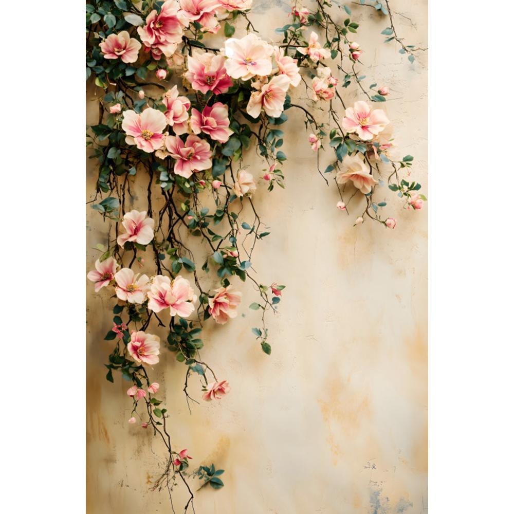 Spring Abstract Art Flower Banner Background Cloth, Adult Birthday Party Decoration Pregnant Woman Portrait Photography Backdrop