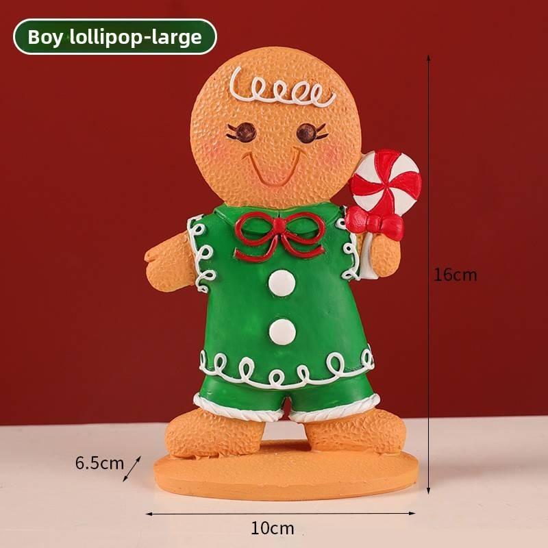 Christmas Man Gingerbread Resin Craft For Children Holiday Decorations Gifts