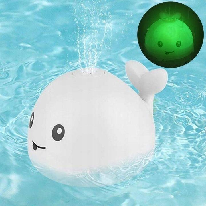 Bath Fountain Squirting Whale LED Light Up Bathtub Toy Water