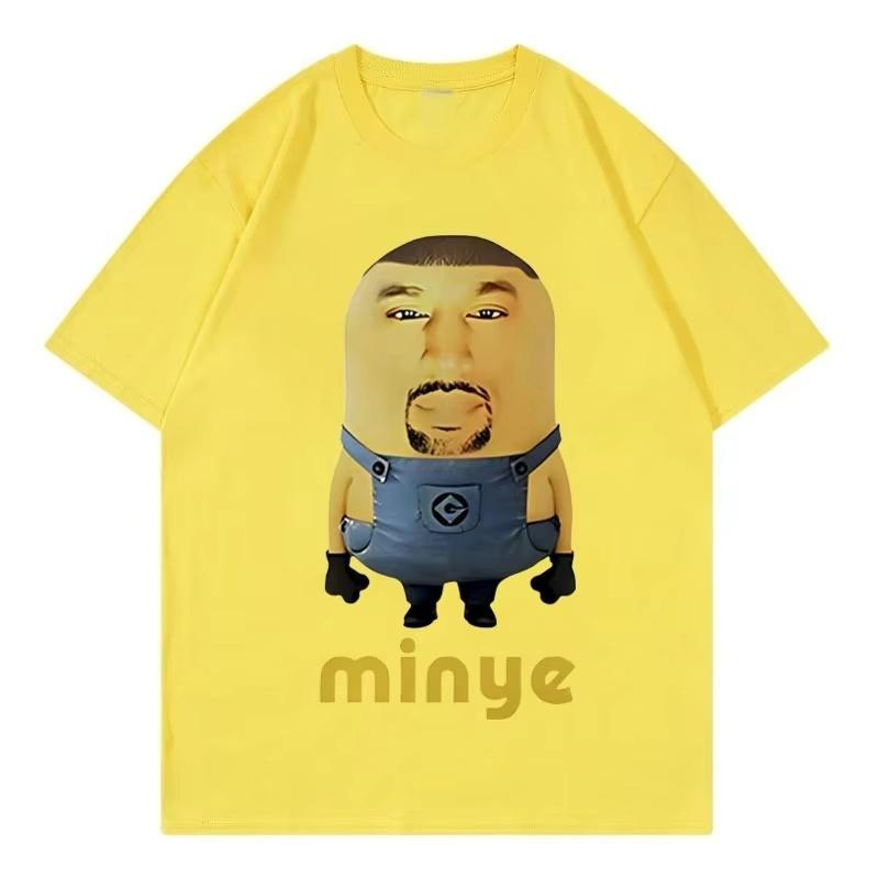 Kanye West Minye Funny Meme Tshirt Summer Unisexs and Womens Cotton Clothing Fashion Oversize Short Sleeve Top Streetwear Unisex