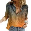 Women's Long-sleeved Shirt 3D Printed European and American Popular Tops