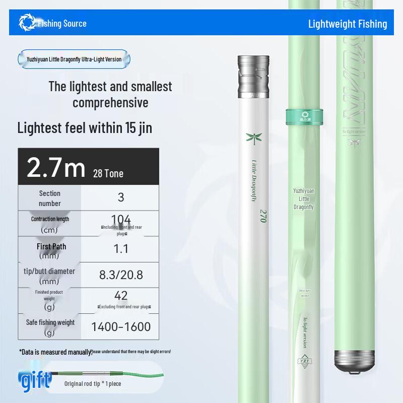 Yuzhiyuan Little Dragonfly Lightweight Carbon Fiber Fishing Rod