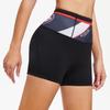 Women's Fashion Printed Compression Running Shorts with Pockets, Quick-Drying, Full Waist Fit.