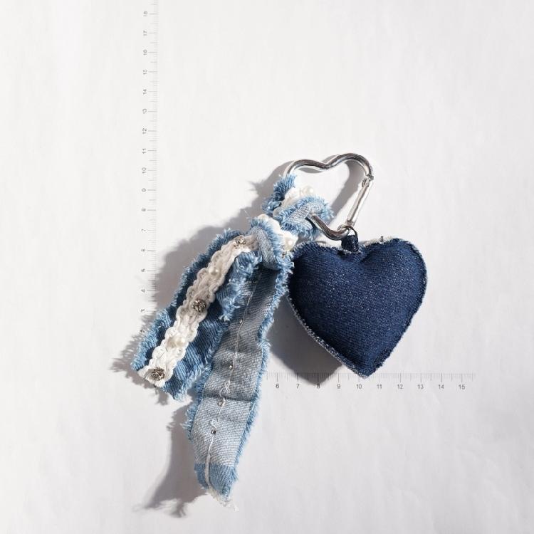 Denims Starfish Keychain Handmade For Keys Bags Fashion Accessory Portable Gift