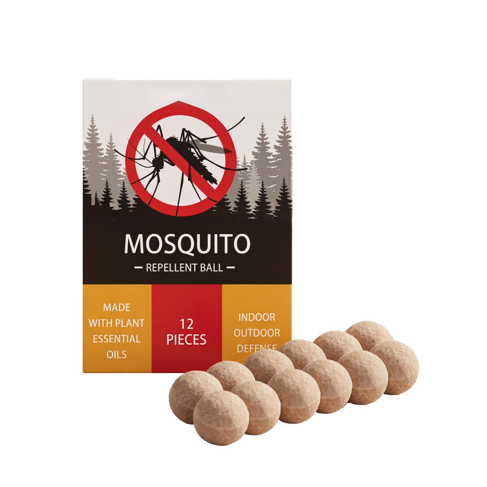 Mosquito Repellent Balls Indoor Outdoor Use Plant Essential Oil Based Long Lasting Mosquito Defense Natural Insect Repellent 12 Pieces Pack One Size