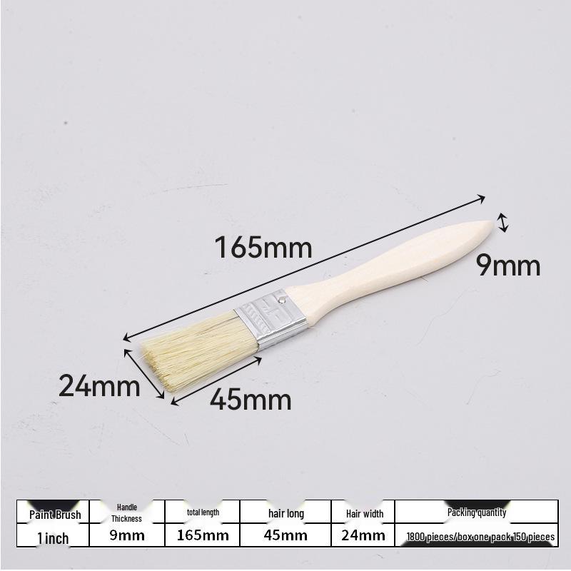 Thick Bristle Paint Brush with Wooden Handle for Cleaning & Barbecue