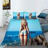 3D Bikini Printed Home Bedding Set Sexy Beauty Pattern Quilt Cover and Pillow Cover Bedding Set AU/EU/US Full Size Home Decoration