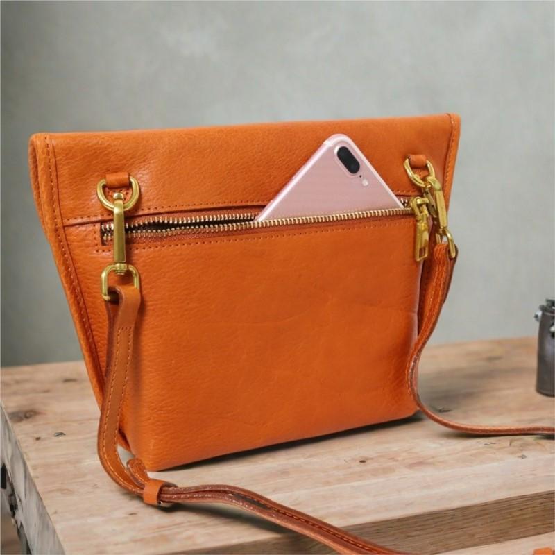 Johnature Retro Texture Women's Bag Genuine Leather Versatile Commuter Shoulder Crossbody Bag