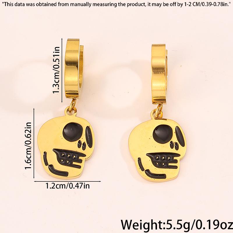 Luxurious Halloween Stainless Steel Pumpkin, Skull & Mummy Earrings