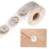 Thank You Stickers 500pcs/roll Gift Envelopes Biscuit Cooking Wrapping Accessory for New Year Card Decoration