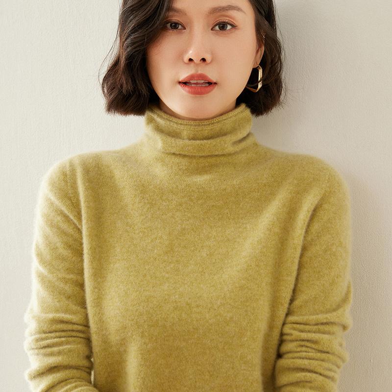 

Женский кашемировый свитер Qinghe cashmere 100% кашемир осенне-зимний кашемировый пуловер мягкий и теплый XXL зелёный