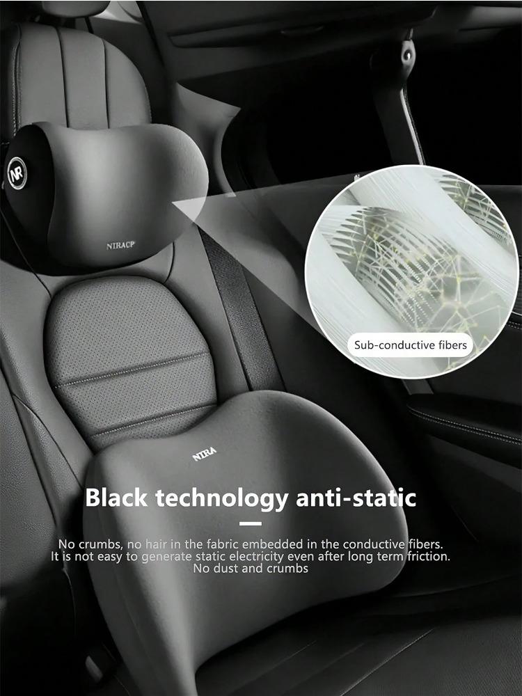 Auto Kopfstütze, Lendenwirbelstütze, Schulterkissen, Autokissen, Memory-Baumwolle Lenden-Rückenstützkissen, Haushaltsprodukte für Autos