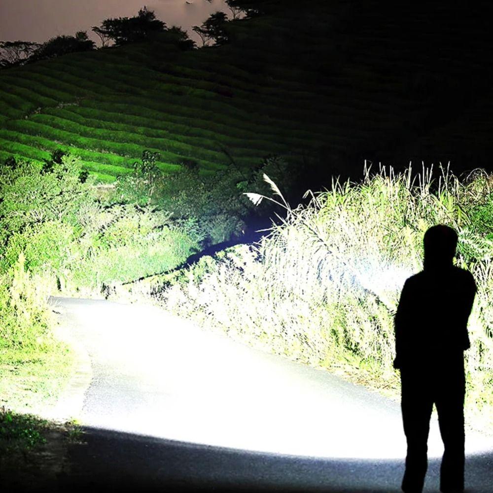 17 Modes Portable Flashlight USB Rechargeable Handheld Spotlight LED Pocket Flashlights  Running