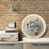 Christmas Snowflake Wreath Metal Wall Art Round Aluminum Sign Holiday Home Decor