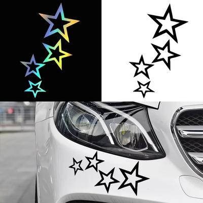 LYKX Sterne Autoaufkleber Vinyl Autoaufkleber Wasserdichte Aufkleber auf Auto LKW Stoßstange Heckscheibe Ohne Hintergrund