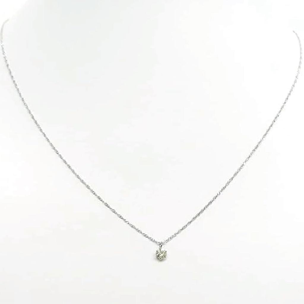 and My Jewelry PT Diamond Pendant Necklace with a Carat Solitaire Diamond 4016 [Your Box] 0.10 [April Birthstone] [Gift Wrapped]