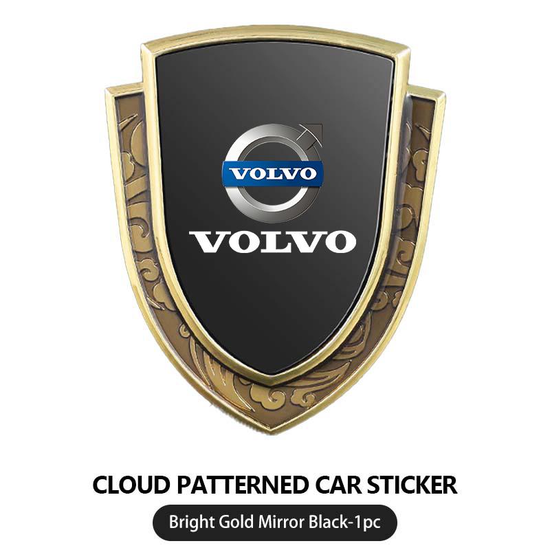 Cloud Motif Car Emblem Aluminum Alloy Auto Body Decoration Sticker For Volvo V40 V60 C30 C70 S60 S80 S90 XC40 XC60 XC70 XC90 T6