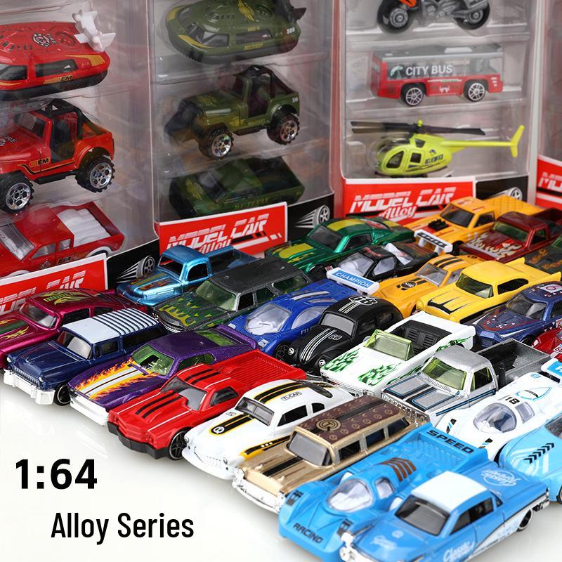 1:64 Alloy Toy Car Racing & Police Model Set for Kids